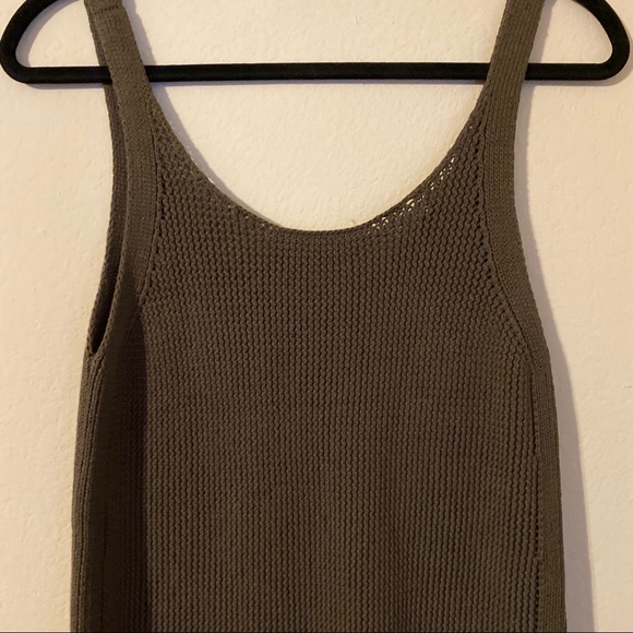 VINCE green lattice stitch scoop neck tank top - Picture 11 of 11